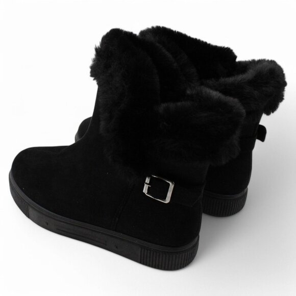 Journee Collection Womens Sibby Faux Suede Cold Weather Winter Boots - Picture 6 of 7